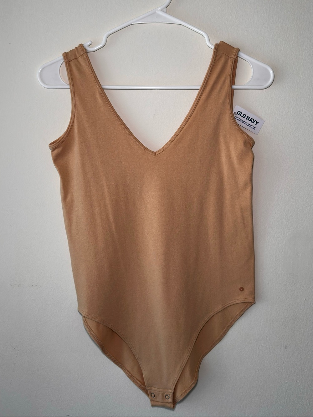 Old Navy Tan V-Neck Bodysuit
